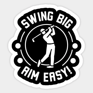 Golf Club Swing Big Aim Easy Sticker